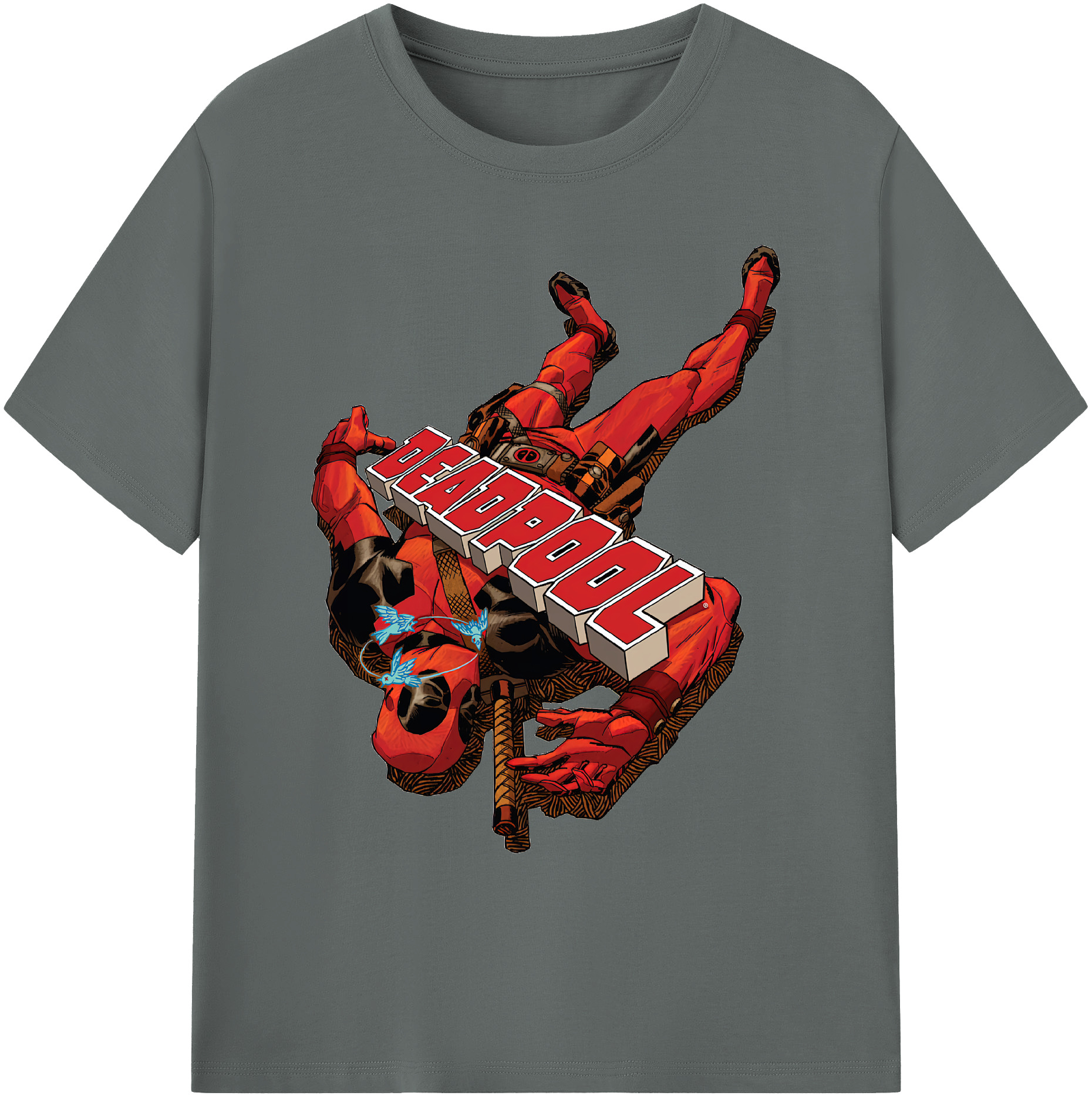 （画像用） Deadpool デッドプール 綿100％ メンズ半袖Tシャツ｜肌触りやわらか＆通気性